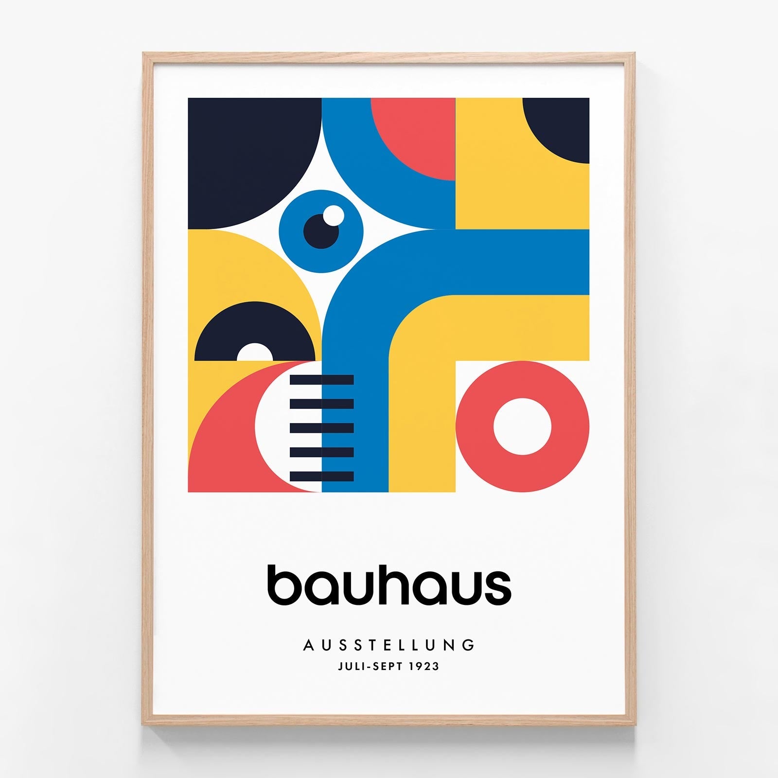 Bauhaus 1923 2 oak framed print
