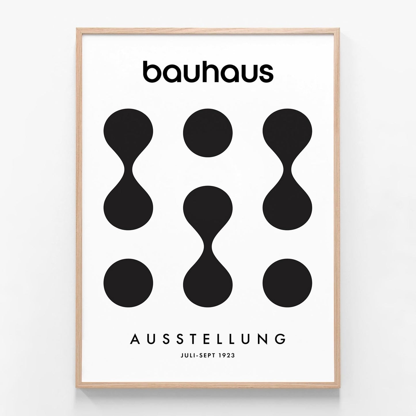 Bauhaus Ausstellung Black oak framed print