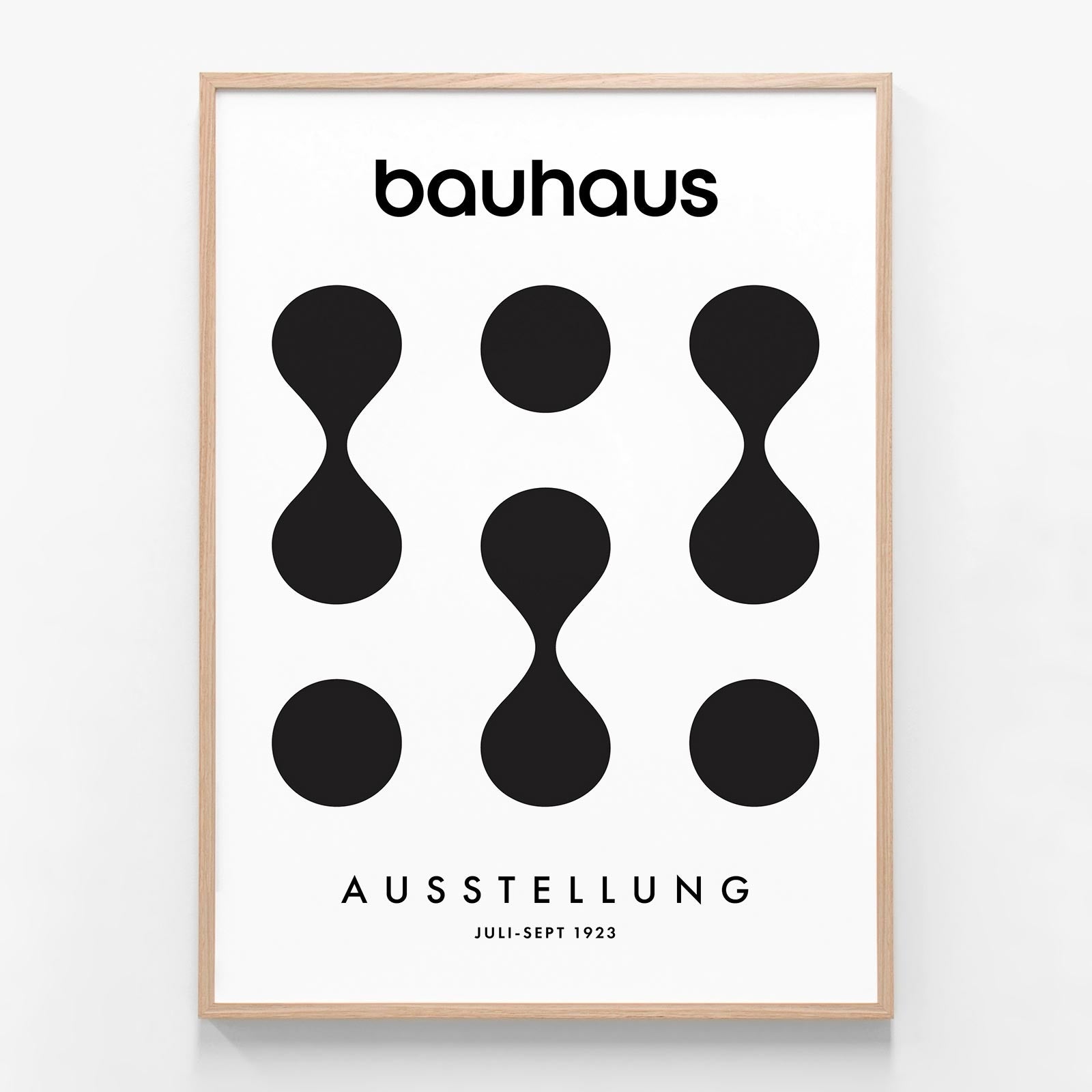 Bauhaus Ausstellung Black oak framed print