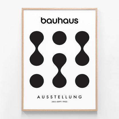 Bauhaus Ausstellung Black oak framed print