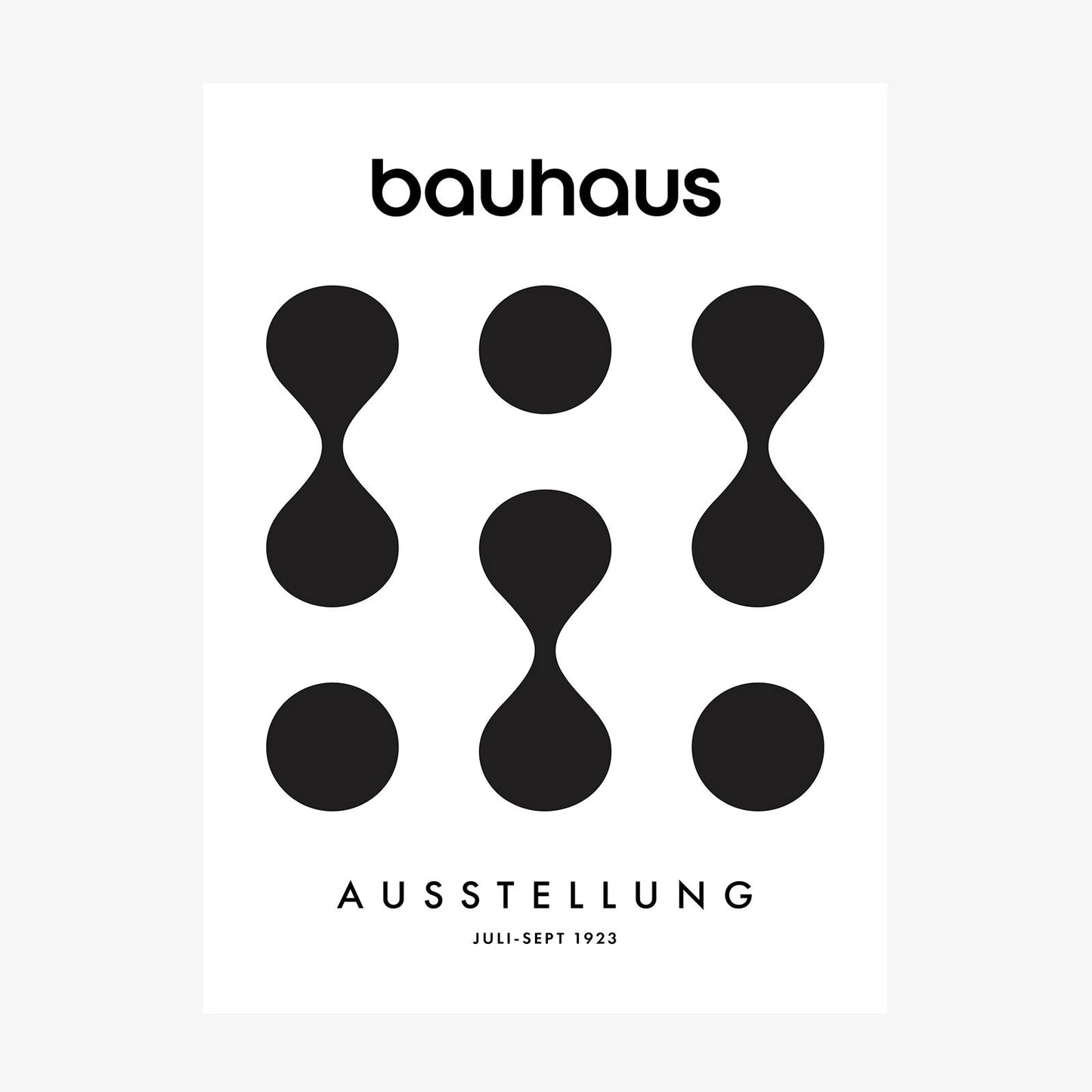 Bauhaus Ausstellung Black wall art print