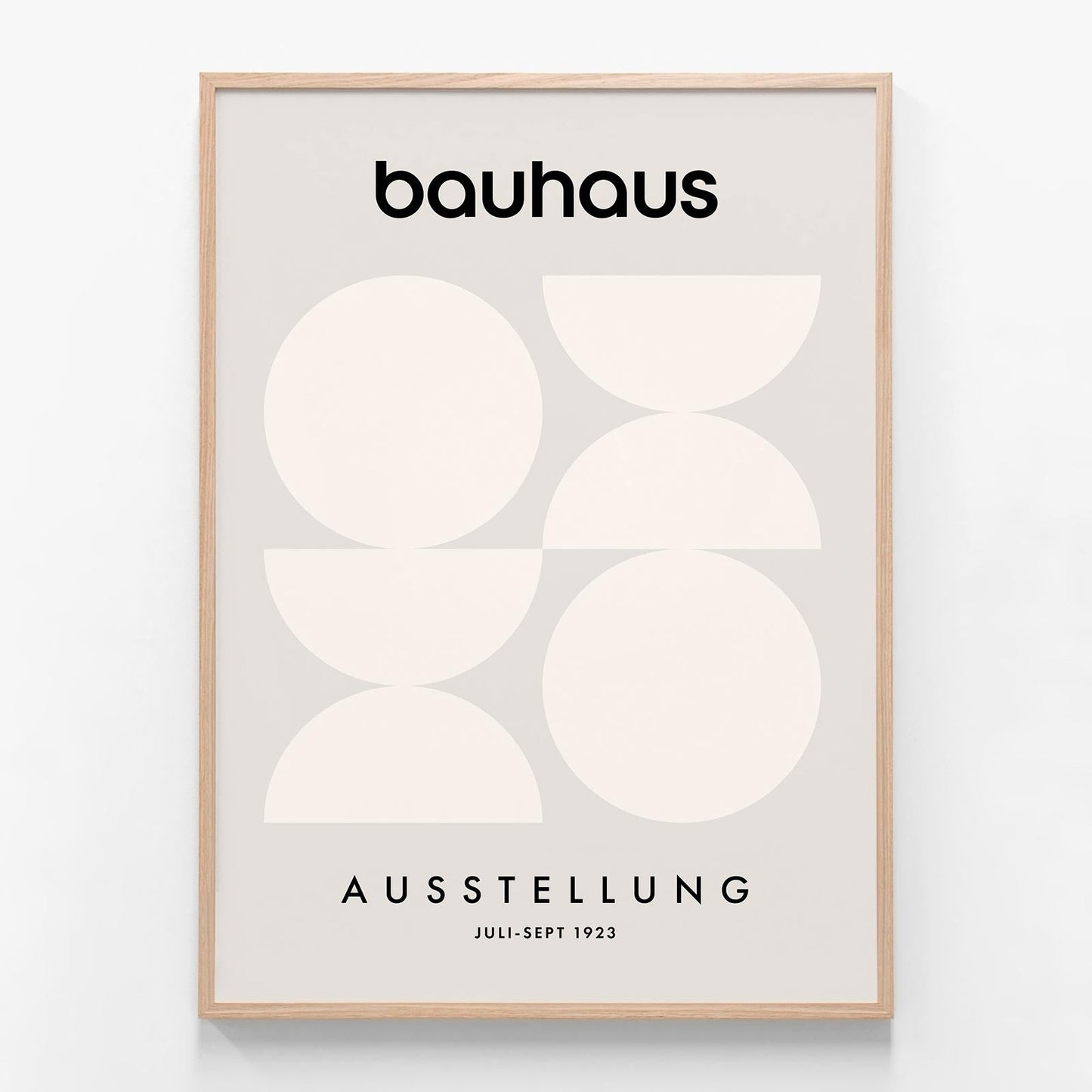 Bauhaus Ausstellung Grey oak framed print