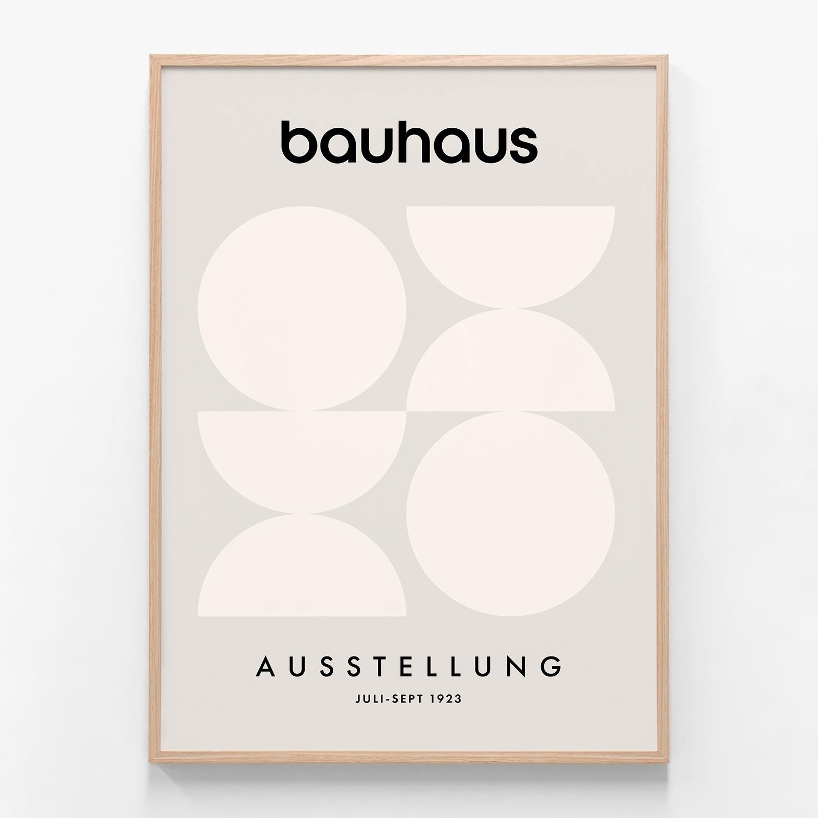 Bauhaus Ausstellung Grey oak framed print