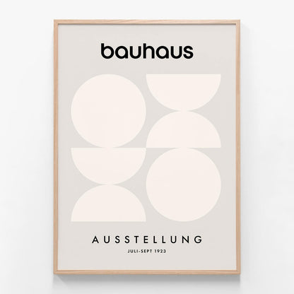 Bauhaus Ausstellung Grey oak framed print