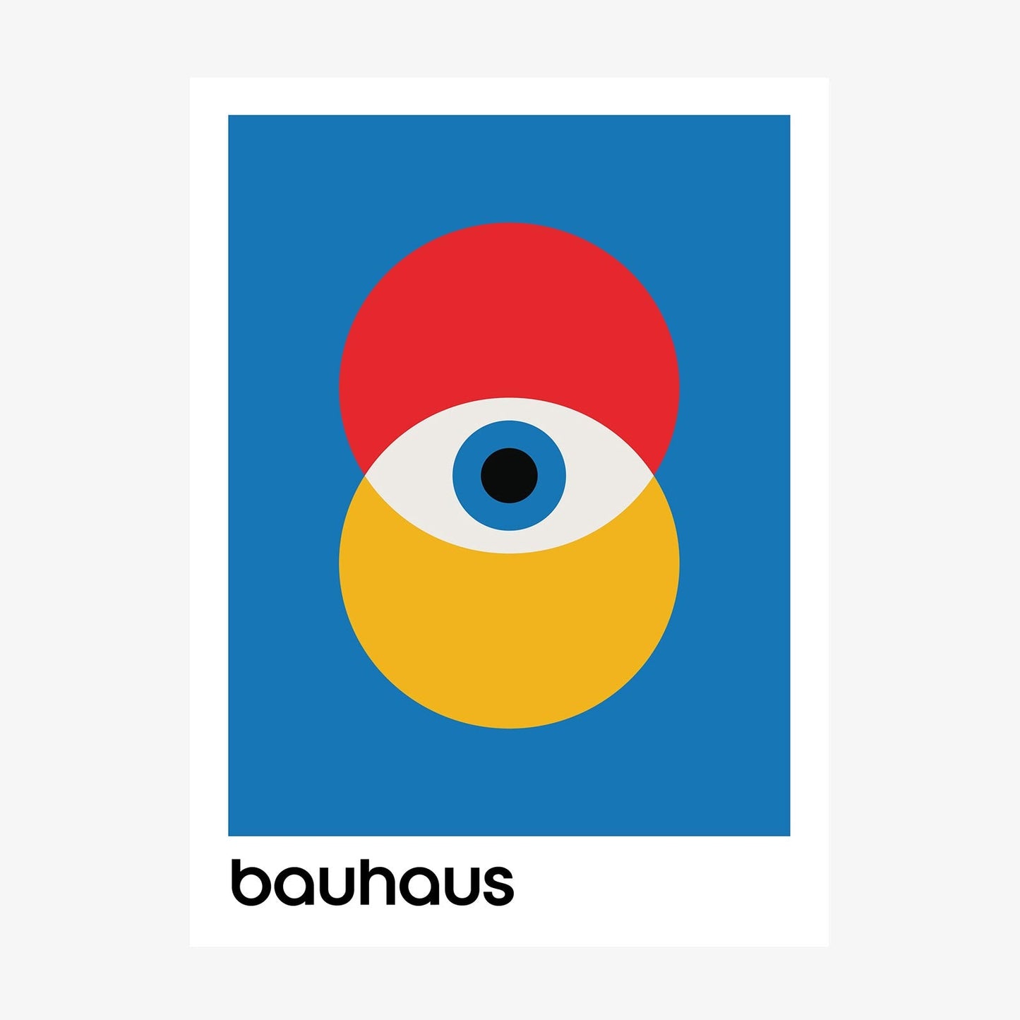 Bauhaus Blue wall art print