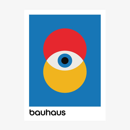 Bauhaus Blue wall art print