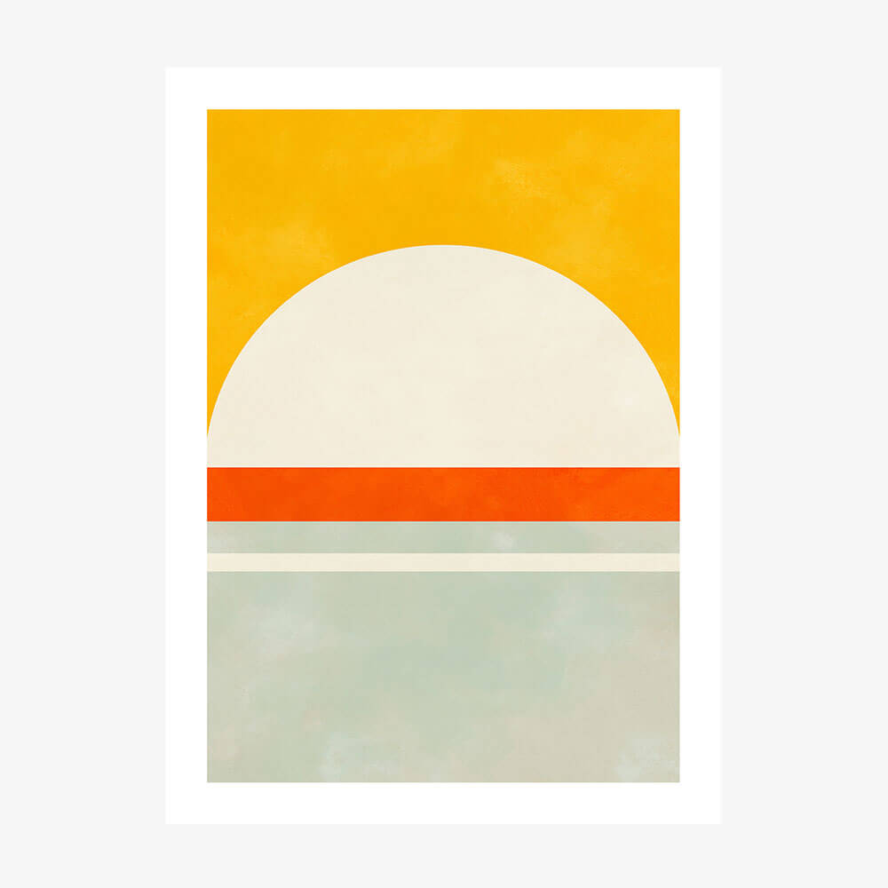 Bauhaus Sun Horizon art poster