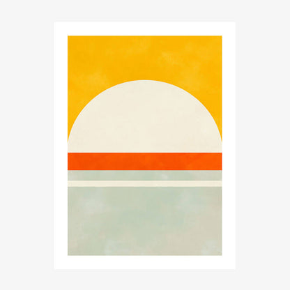 Bauhaus Sun Horizon art poster