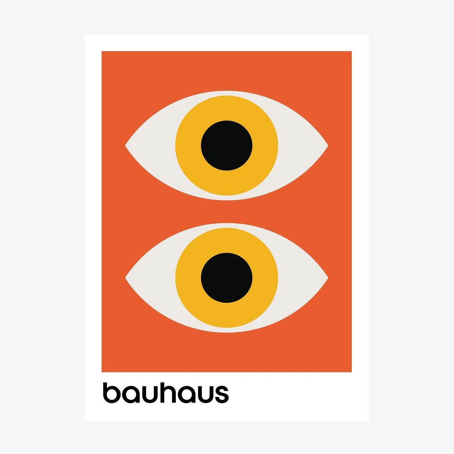 Bauhaus Orange wall art print