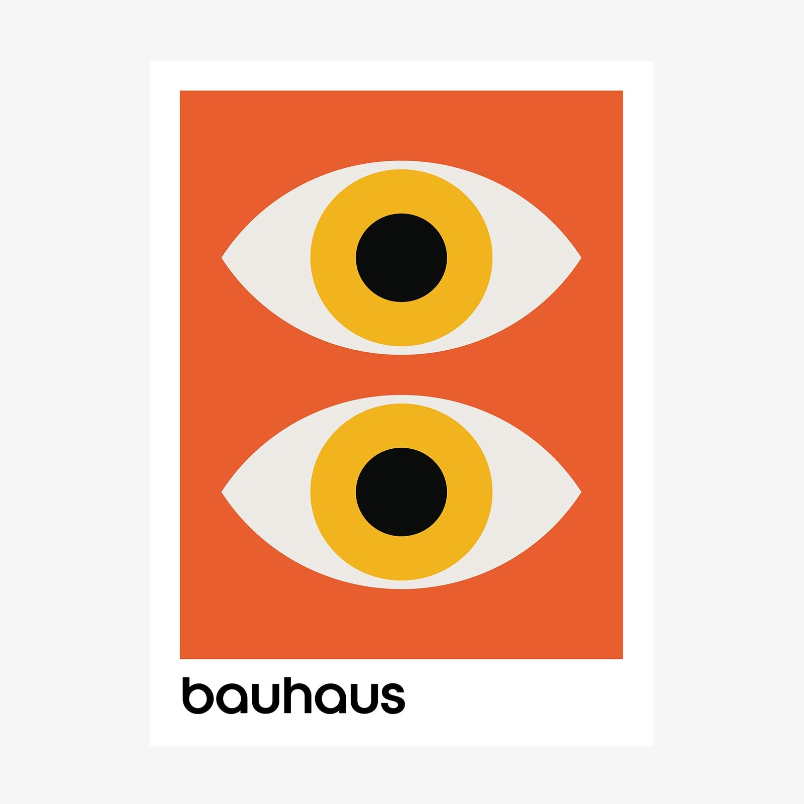 Bauhaus Orange wall art print