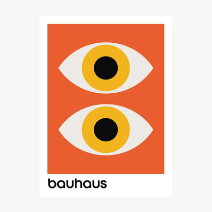 Bauhaus Orange wall art print