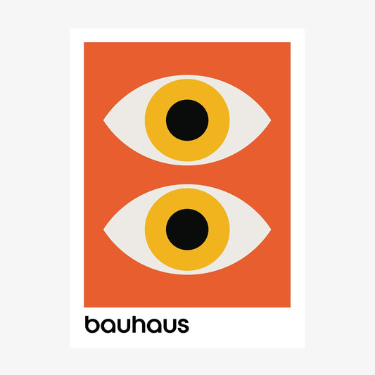 Bauhaus Orange wall art print