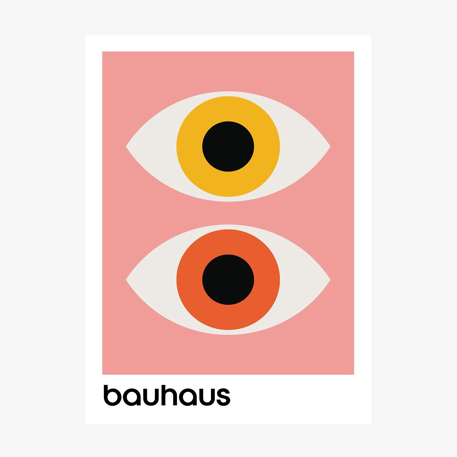 Bauhaus Pink wall art print