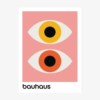 Bauhaus Pink wall art print
