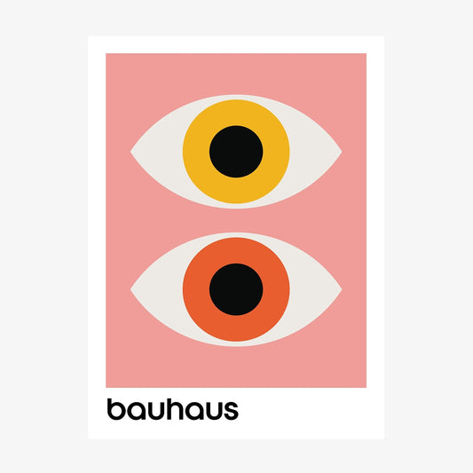 Bauhaus Pink wall art print