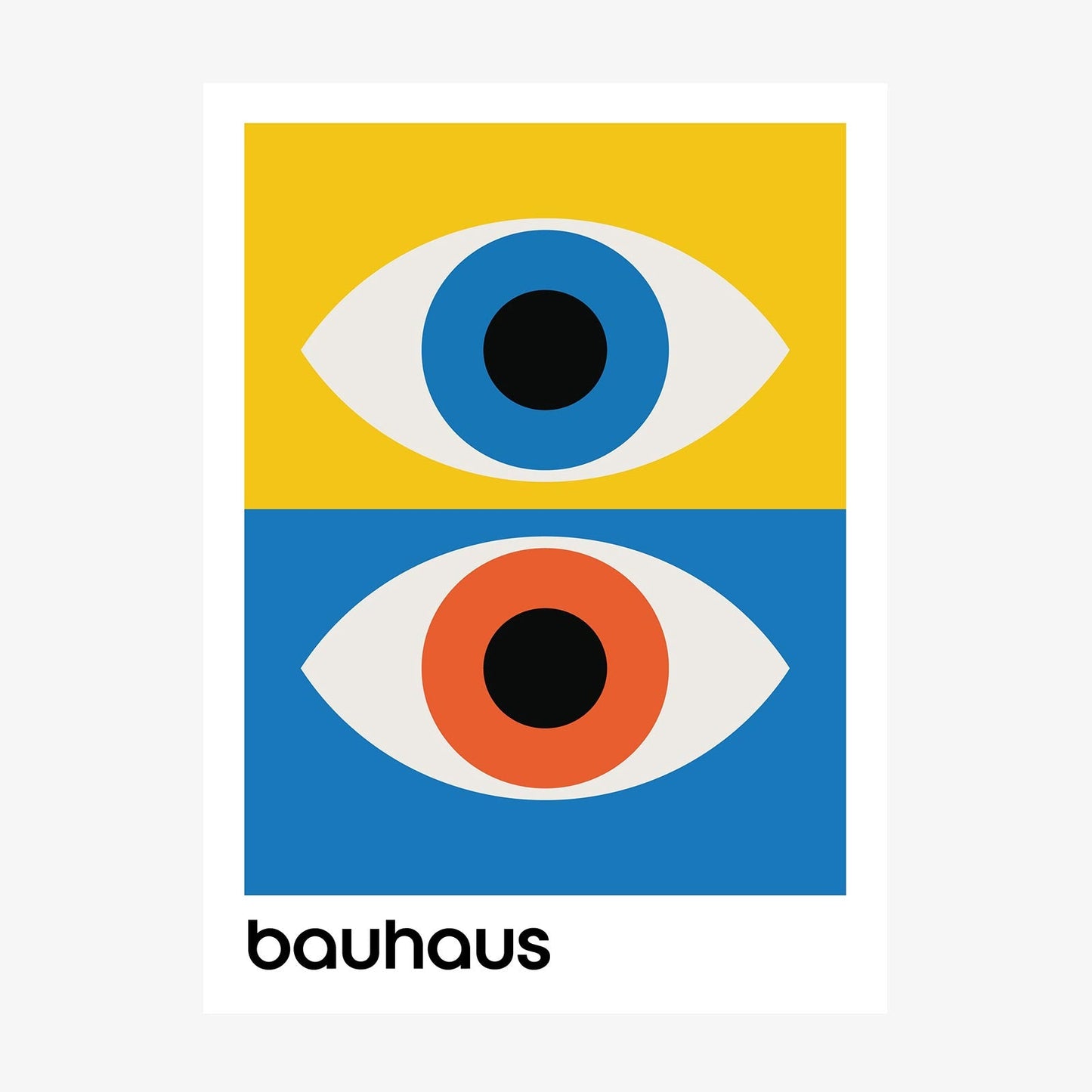Bauhaus Yellow Blue wall art print