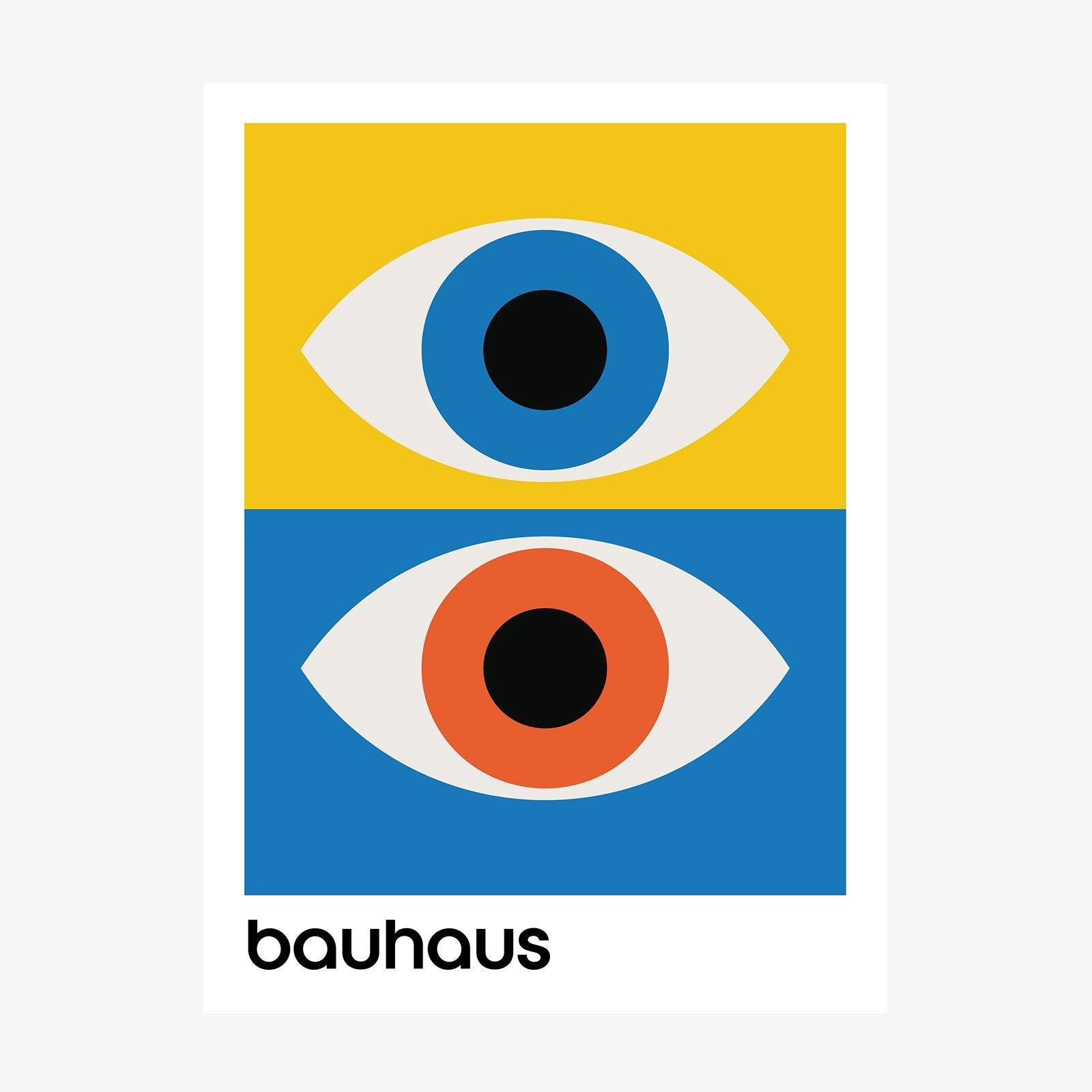 Bauhaus Yellow Blue wall art print