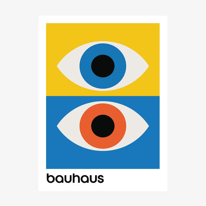 Bauhaus Yellow Blue wall art print