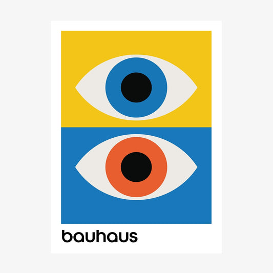 Bauhaus Yellow Blue wall art print