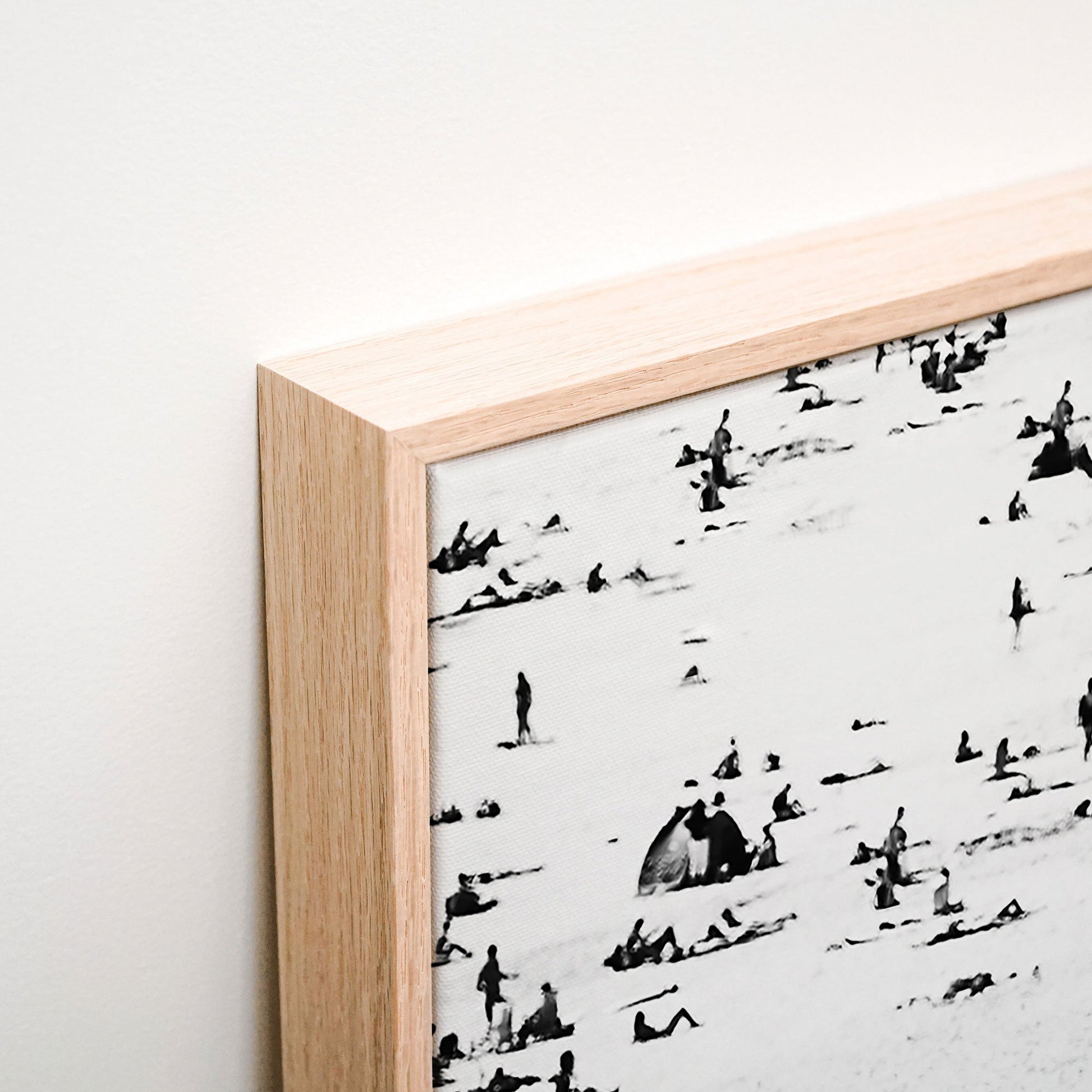 Beach Silhouettes Canvas corner detail