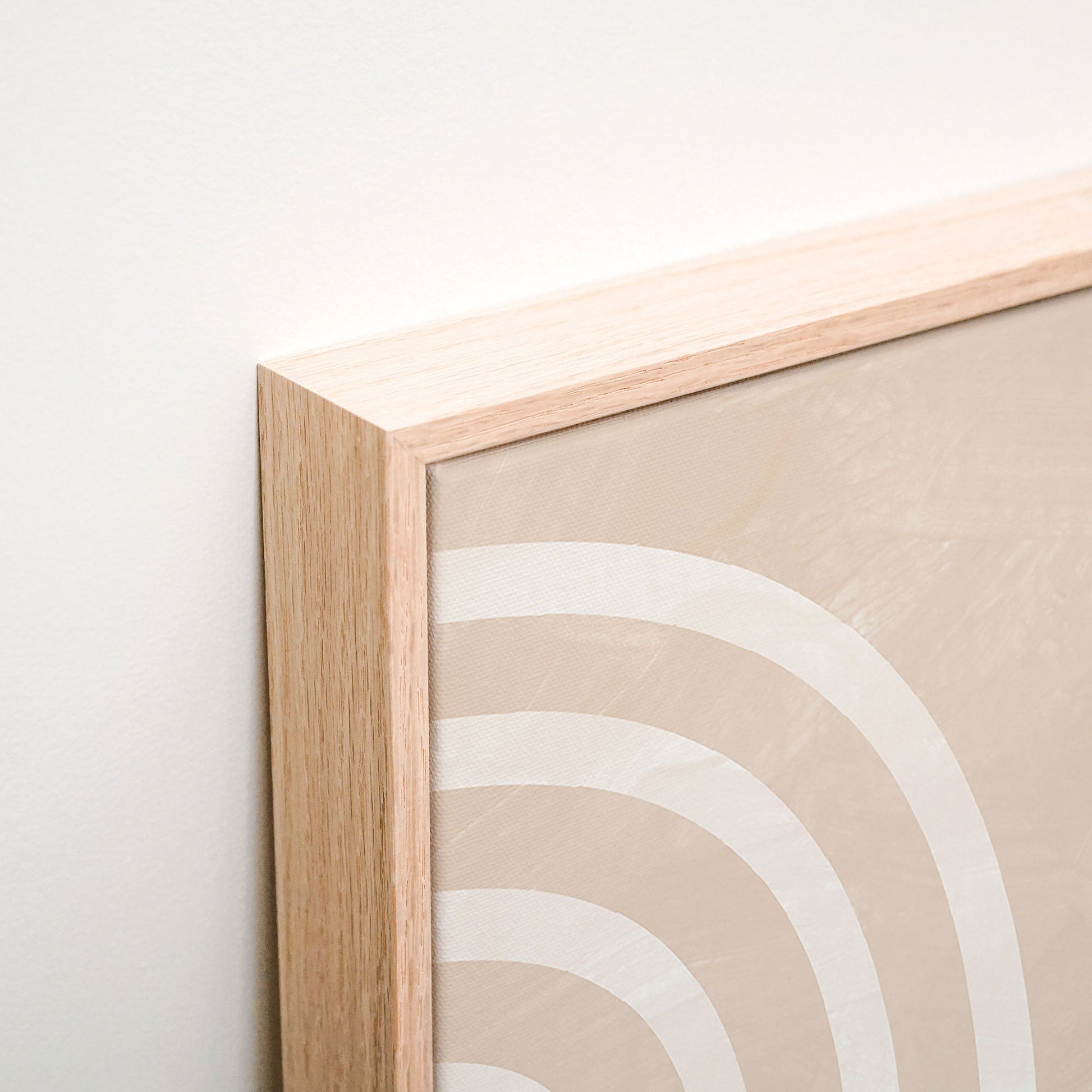 Beige Arches Canvas wall art corner detail