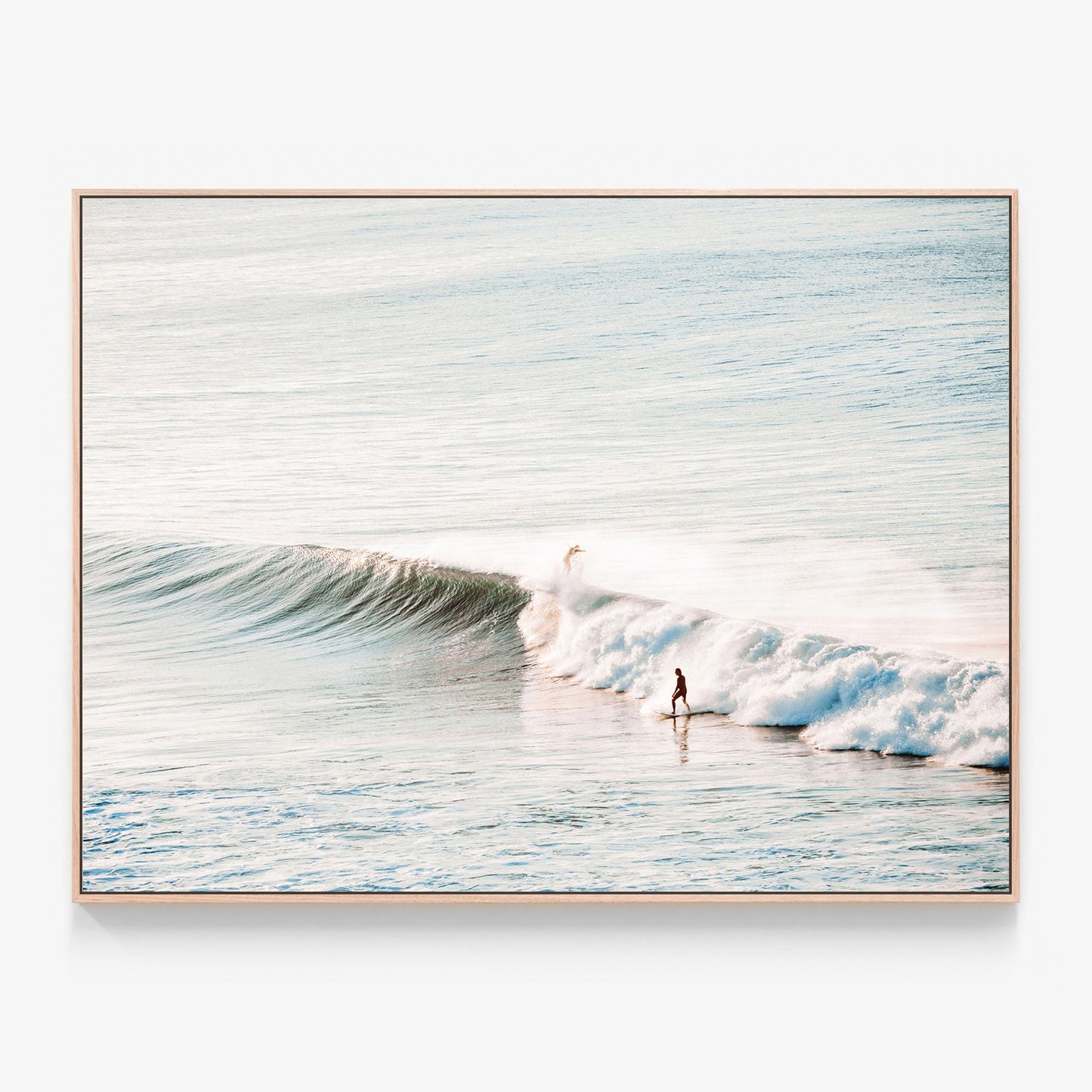 Bells Ride Canvas wall art with oak float frame