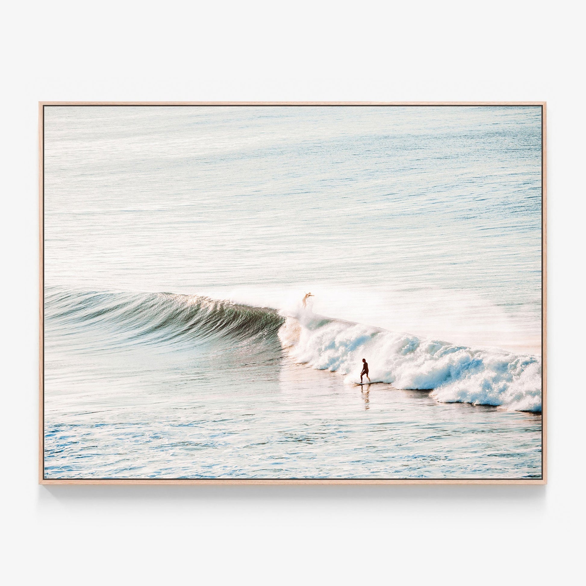 Bells Ride Canvas wall art with oak float frame