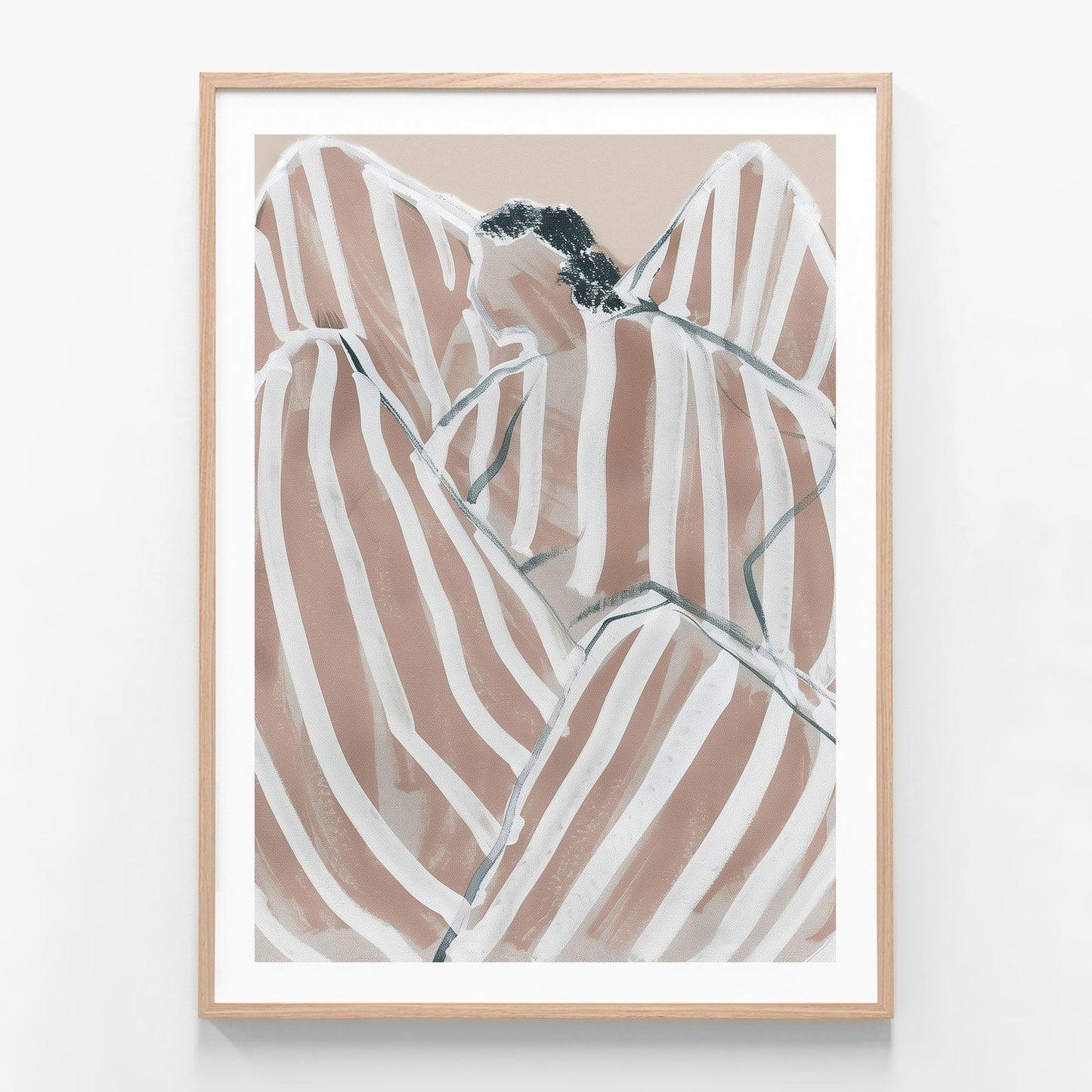 Between the Sheets oak framed print