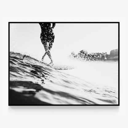Black & White Surfer Canvas