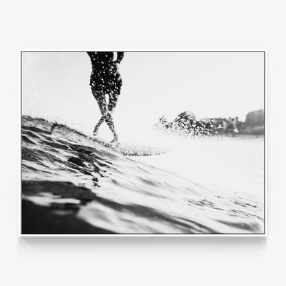 Black & White Surfer Canvas