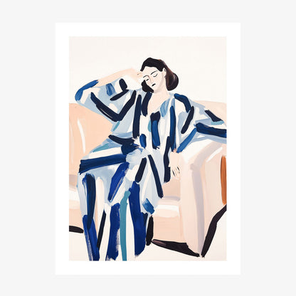 Blue Striped Pyjamas wall art print