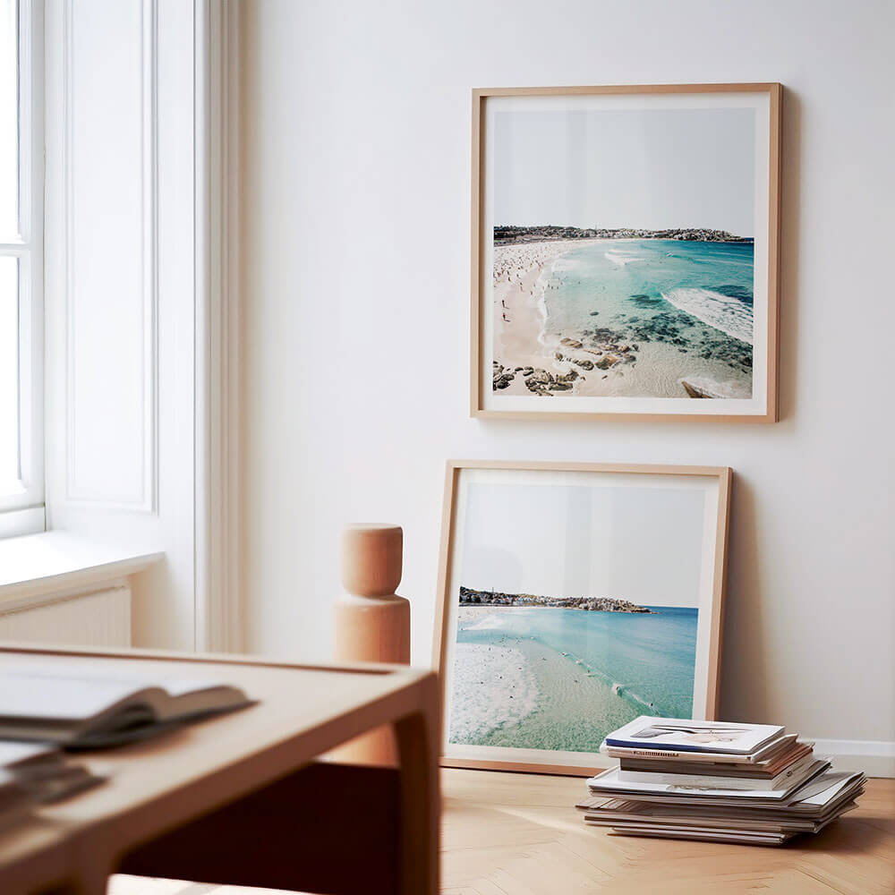 Two Bondi Beach Framed Wall Art Prints.