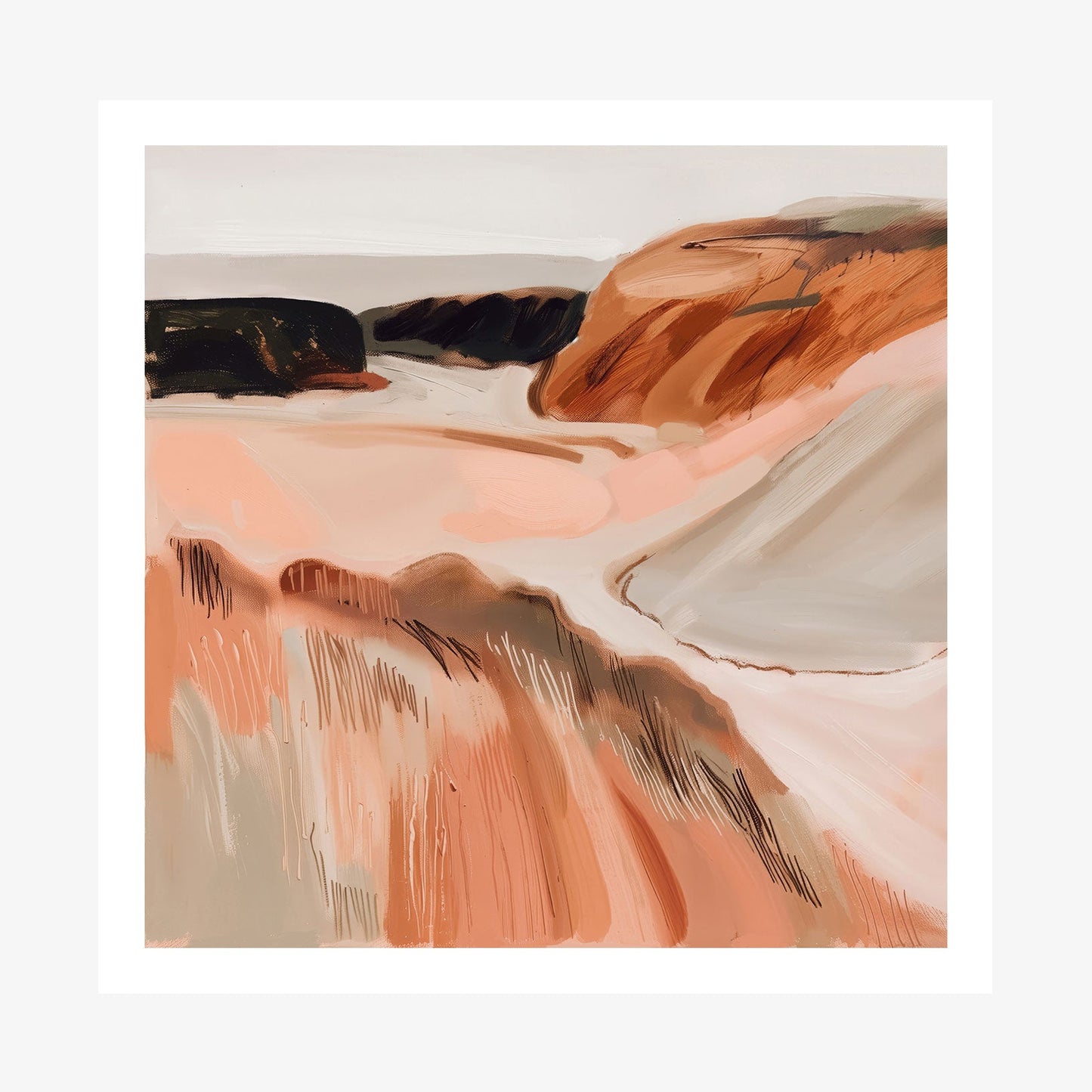 Burnt Sienna Hills wall art print