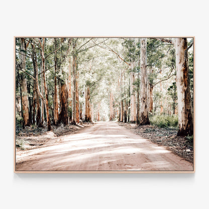 Bush Road Canvas wall art with oak float frame