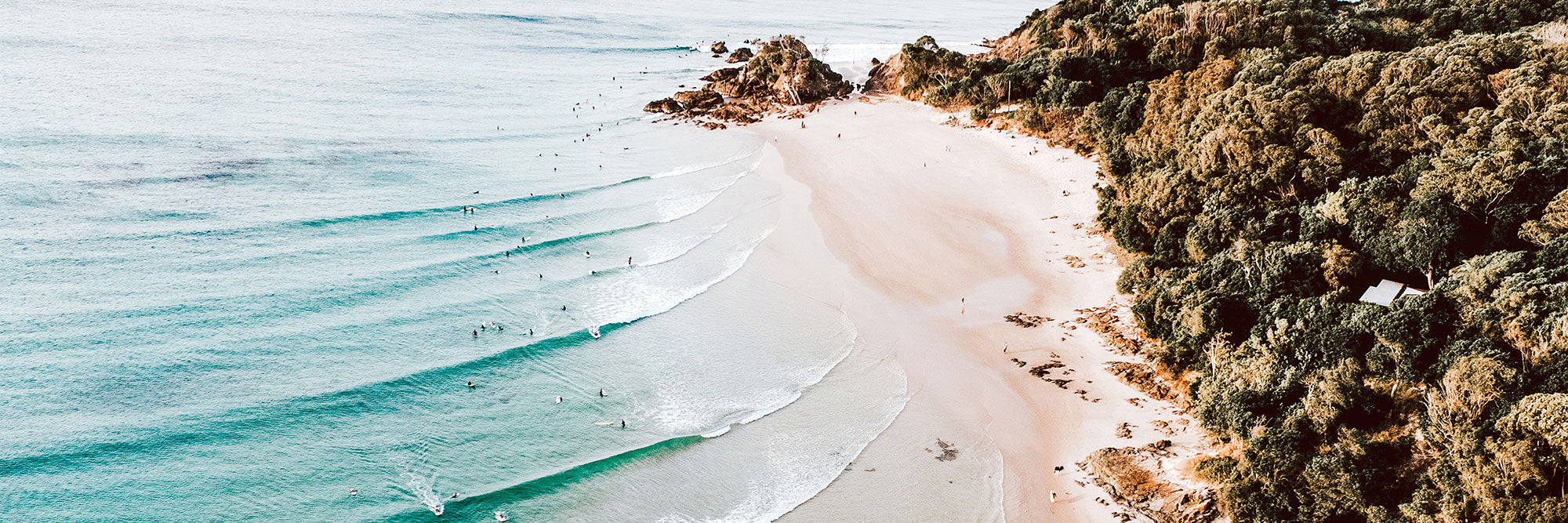 A photography wall art print of a Beach scene at Byron Bay