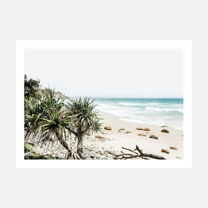Art print of the beach at Byron Bay.