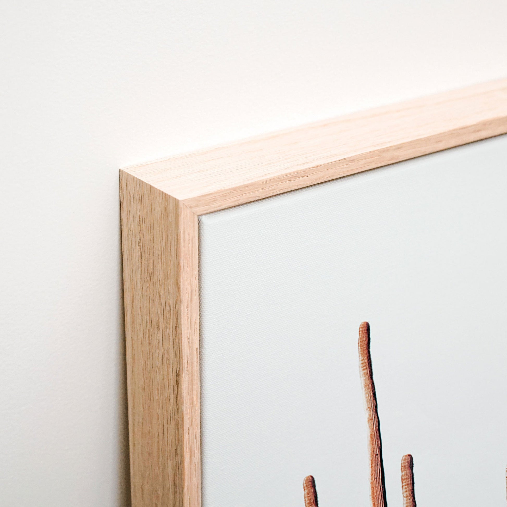 Cacti Wilderness Canvas wall art corner detail