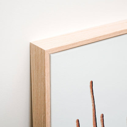 Cacti Wilderness Canvas wall art corner detail