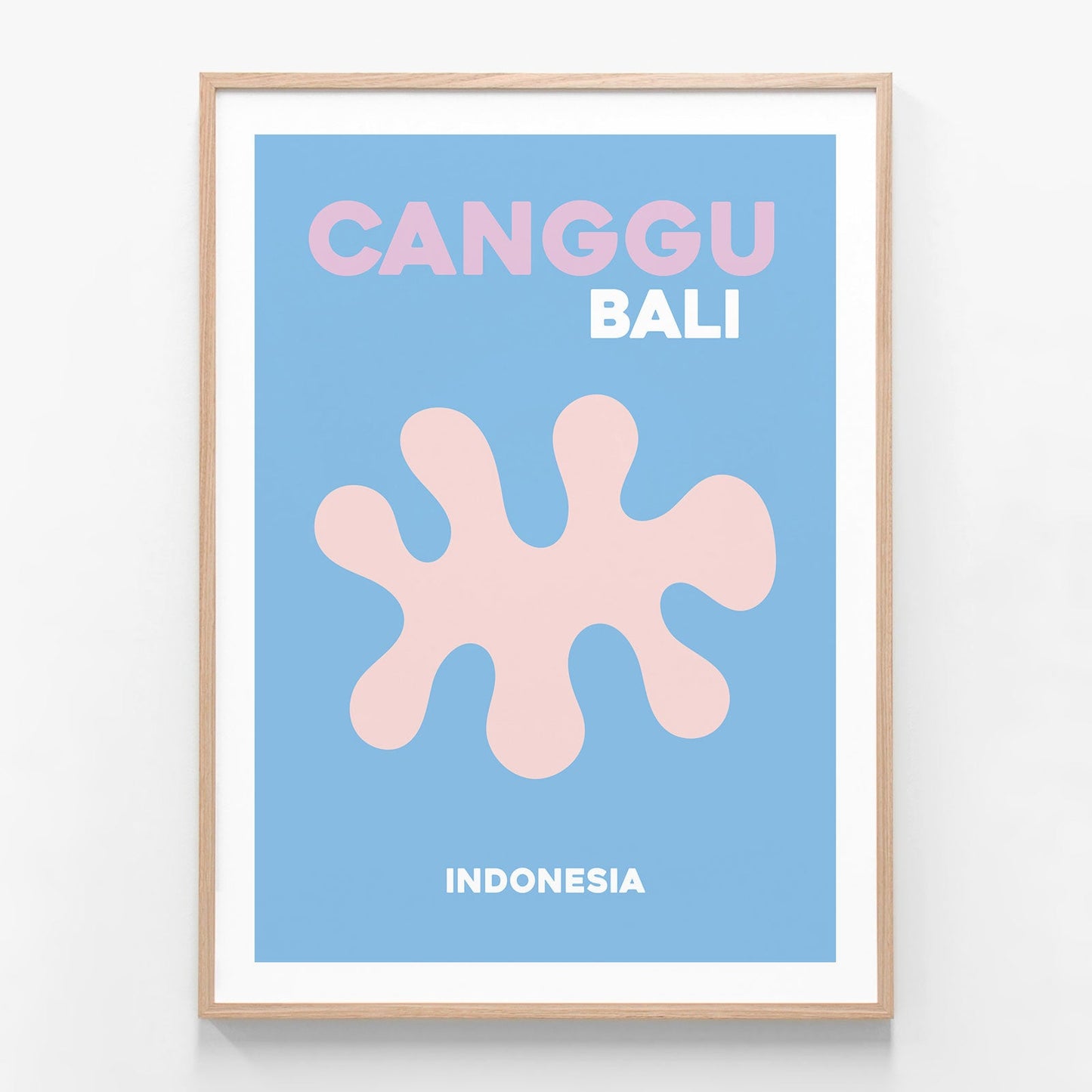 Canggu Bali oak framed art print