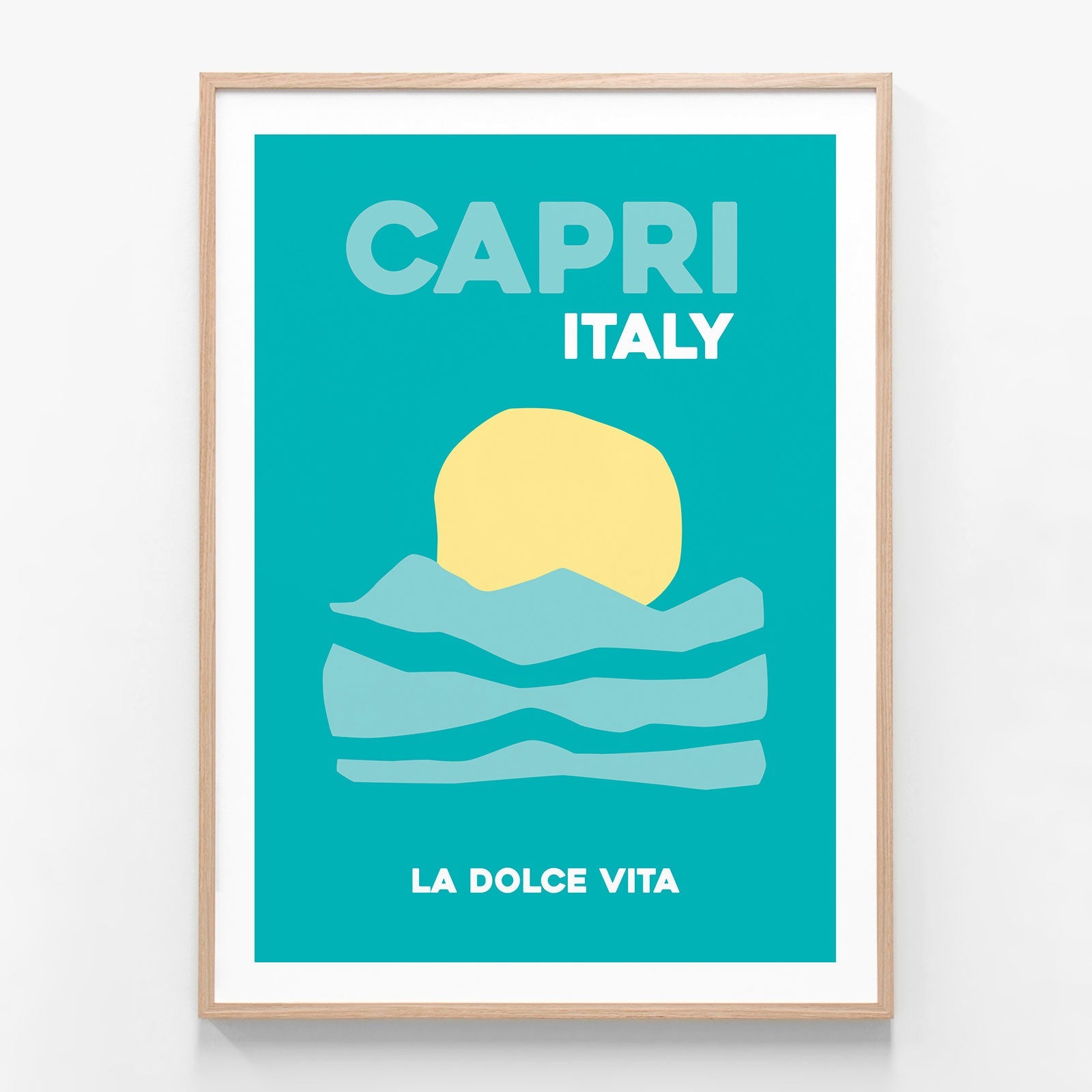 Capri Italy 1 oak framed art print