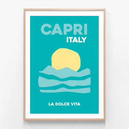 Capri Italy 1 oak framed art print