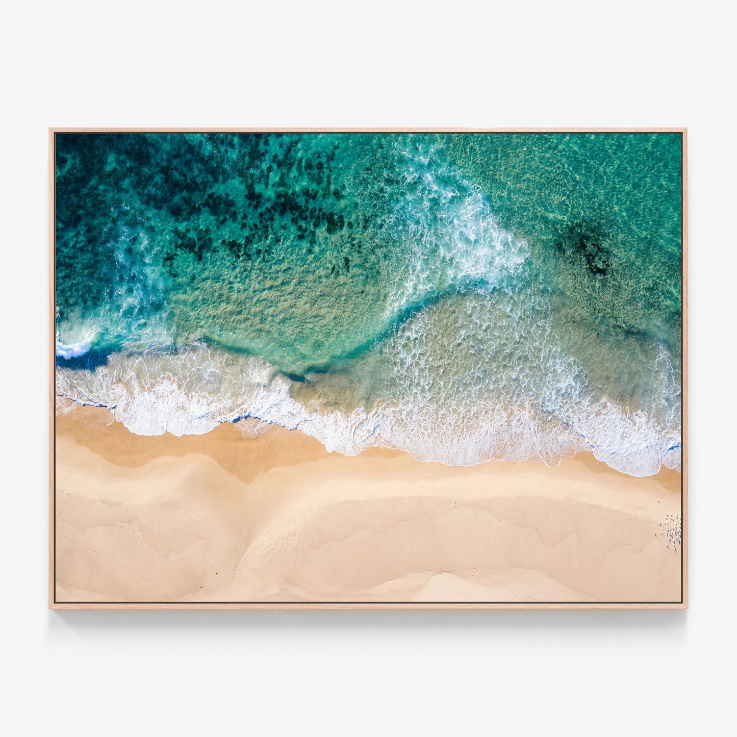 Central Coast Canvas print in oak frame