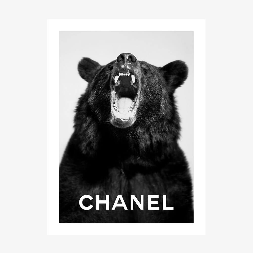 Chanel Bear wall art print