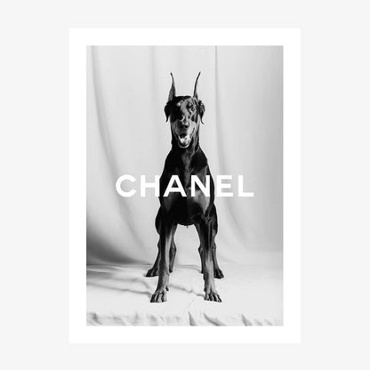 Chanel Doberman wall art print