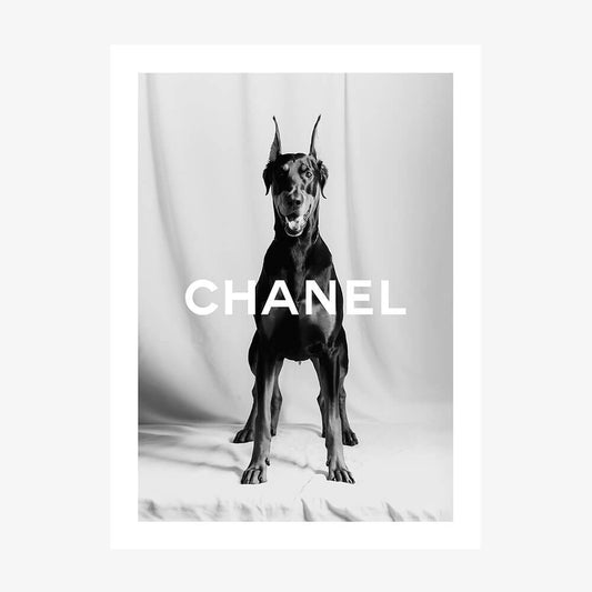 Chanel Doberman wall art print