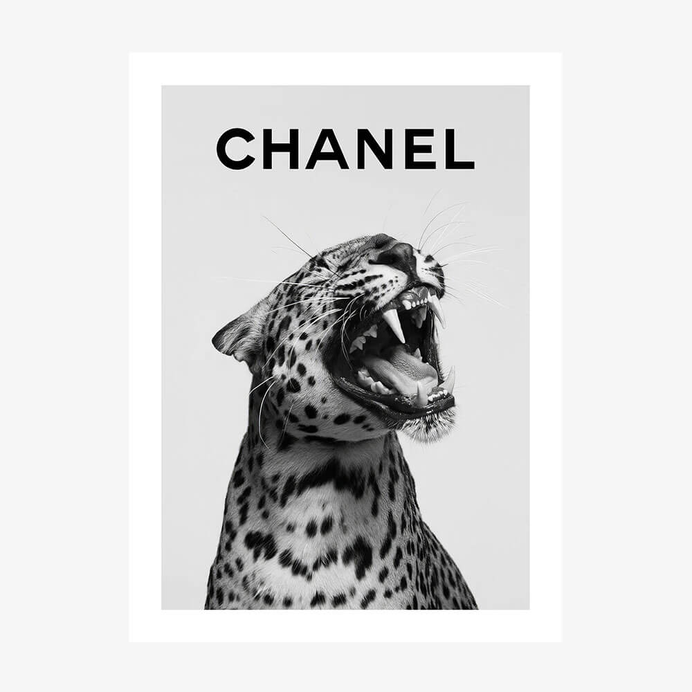 Chanel Leopard wall art print