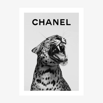 Chanel Leopard wall art print