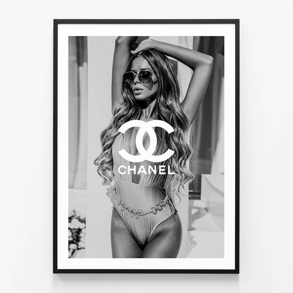 Chanel Lifestyle wall art print in black frame