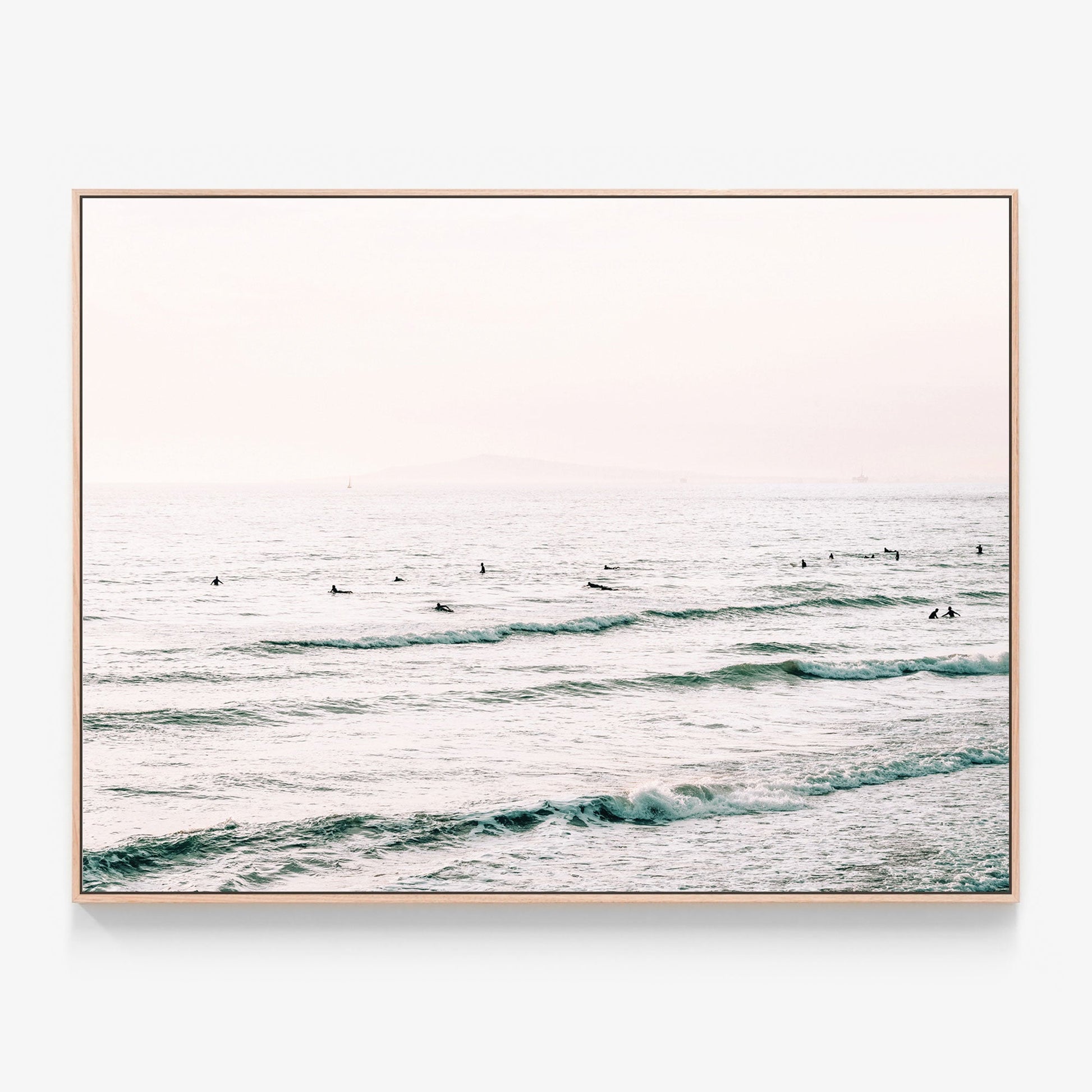 Choppy Waters Canvas print in oak frame