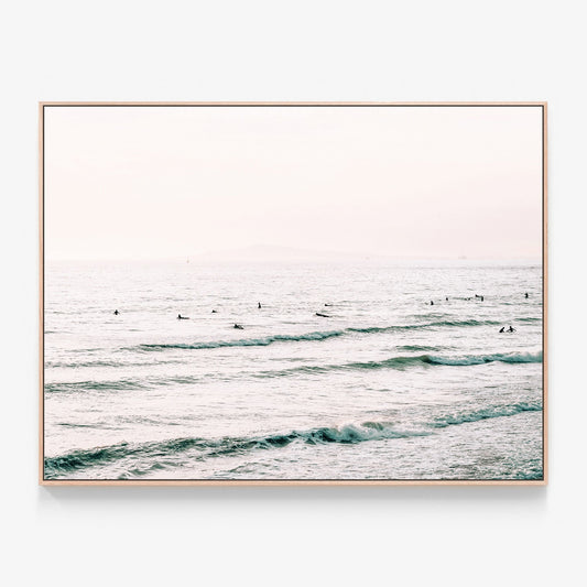 Choppy Waters Canvas print in oak frame